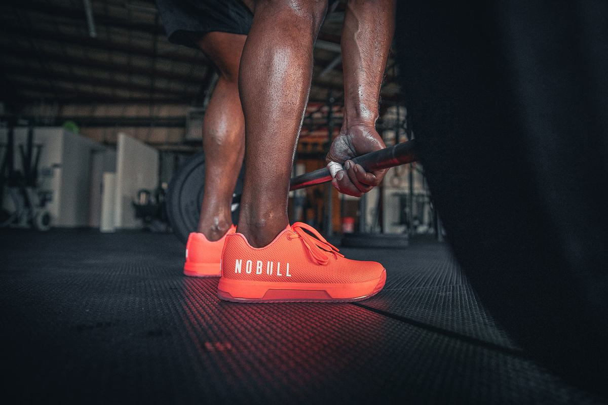 Nobull Superfabric Crossfit® Neon Men's Crossfit Shoes Coral | Australia (MQ2176)